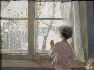 "Зима пришла. Детство" 1960 г. Х.М. 88Х117. Государственная Третьяковская галерея. 