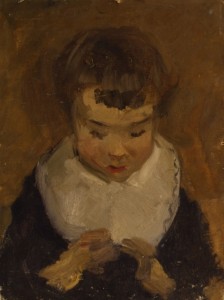 "Портрет ребенка" Конец 1950 г.г. К.М. 27Х37