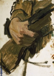 "Рука с оружием", этюд к картине "Солдат" 1960 г.г. К.М. 29Х22